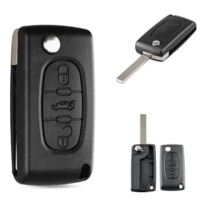 Afbeelding van SALPIE Sleutelbehuizing met 3 knoppen, geen batterijvak, compatibel CITROEN C2 C3 C4 C5, PEUGEOT 107 207 307 407 308 409 607