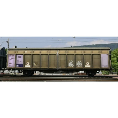 Afbeelding van Hobbytrain H24650 N set van 2 schuifwandwagens Hbbiks de DB
