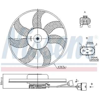 Afbeelding van Nissens Ventilatorwiel motorkoeling 85678