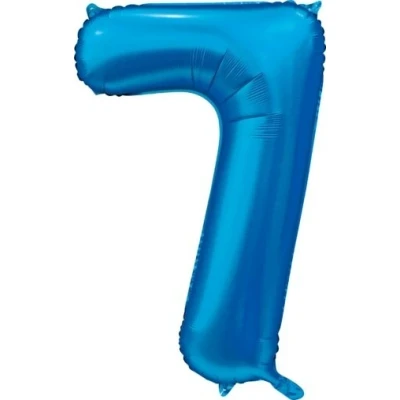 Afbeelding van Ballon folie 7 Satin blauw 86cm