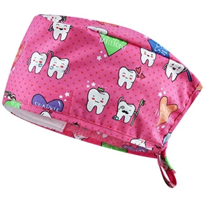 Afbeelding van B well Chirurgische Calot Kap, accessoire voor verpleegsters, tandartsen, farmaceutica, dierenartsen (tanden)