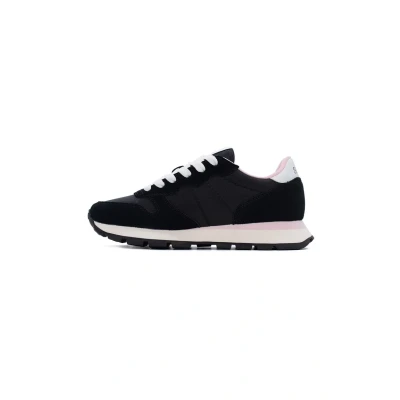 Afbeelding van Sun68 ALLY Solid Sneakers laag, Dames, Maat: 38, Nero Leer en textiel
