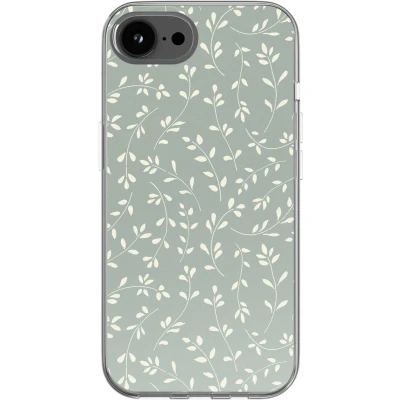 Afbeelding van imoshion hoesje Geschikt voor iPhone 16e Design Smoke Green Flowers