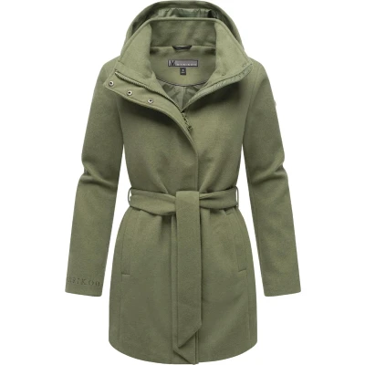 Afbeelding van Marikoo Katalinaa Halflange jas, Dames, Maat: Medium, Olive leaf