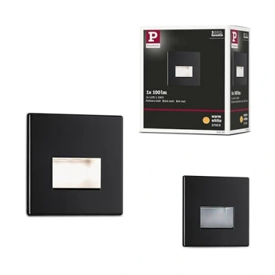 Image de Paulmann Edge Quadro LED Applique Murale Encastrée Square Matt Black