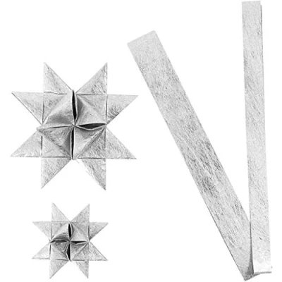 Afbeelding van Vlechtstroken Zijde Papier 44/78 Cm Zilver 32 Stuks