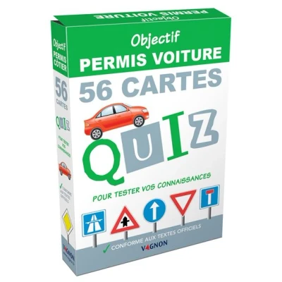Image de Objectif permis voiture 56 cartes quiz pour tester vos connaissances