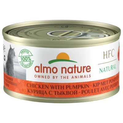 Afbeelding van Almo Nature Hfc Cat Natural Blik 70 g Kattenvoer Kip&amp;Pompoen Classic