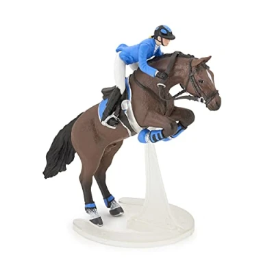 Image de Figurine Papo Cheval de saut d&#039;obstacle et sa cavalière