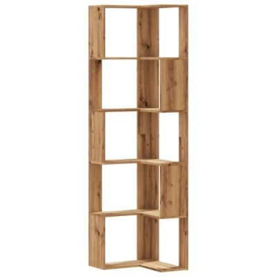 Afbeelding van vidaXL Boekenkast 5 laags hoek 50x50x179 cm hout artisanaal eikenkleur