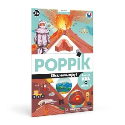 Afbeelding van Poppik, Stickers, Sticker leerposter vulkanen