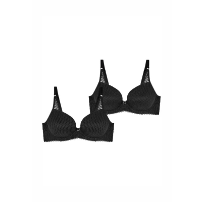 Afbeelding van Triumph 2PACK Beugel BH, Dames, Maat: 70B, Black