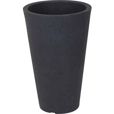Afbeelding van Spetebo Conische bloempot van kunststof, antraciet, 55 cm, antraciet
