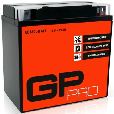 Image de GP PRO GB16CL B Batterie gel 12 V 19 Ah compatible avec YB16CL / CB16CL B) (sans entretien et scellé) moto
