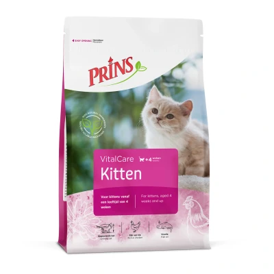 Afbeelding van Prins Vitalcare Kitten Gevogelte Kattenvoer 1.5 kg