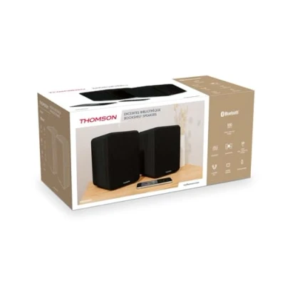 Image de WS600DUO Ensemble de 2 enceintes avec caisson en bois 100W Bluetooth 5.0 sorties RCA Noir