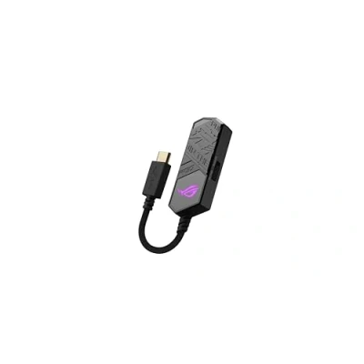 Afbeelding van ASUS ROG Clavis USB C Gaming DAC (ESS 9281 Quad DAC, AI Noise Canceling Mic, MQA Rendering, Aura Sync RGB, compatibel met pc, Mobile, Playstation 5 en Switch)