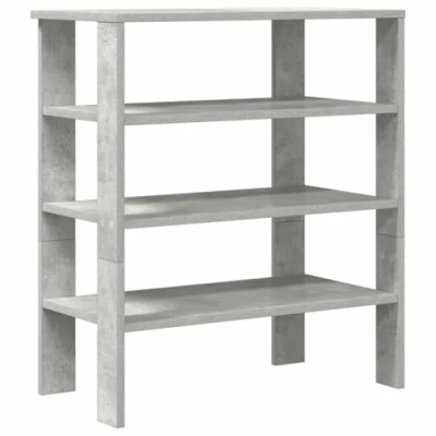 Afbeelding van Schoenenrek 61x32x70 cm bewerkt hout betongrijs