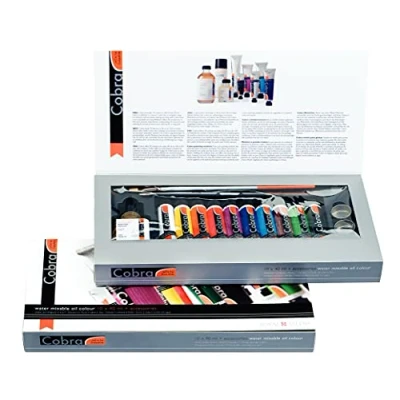 Afbeelding van Cobra Artist Olieverf Geschenkverpakking 10 x 40 ml + Accessories