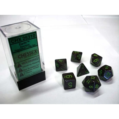 Afbeelding van Chessex dobbelstenen set, 7 polydice, Speckled Earth