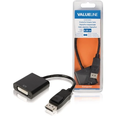 Afbeelding van Valueline Vlcb37250B02 Displayport Adapterkabel Mannelijk Dvi D 24 + 1 Pins Vrouwelijk
