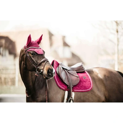Afbeelding van Kentucky Horsewear Velvet Zadeldoek Zadeldekje Jumping Fuchsia