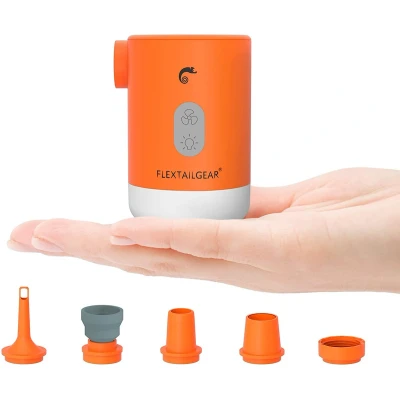 Afbeelding van Flextail Gear Max Pump 2 Pro Luchtbedpomp 4 in 1 Luchtpomp, Lantaarn, Vacuümpomp, Noodpowerbank Oranje