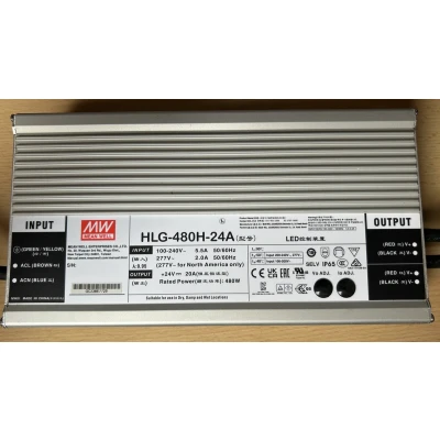 Afbeelding van Mean Well HLG 480H 24A LED driver Constante spanning, stroomsterkte 480 W 20 A 24 V/DC Outdoor, PFC schakeling, Instelbaar,