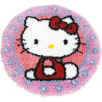Afbeelding van Knoopvormtapijt kit Hello Kitty Vervaco PN 0147570