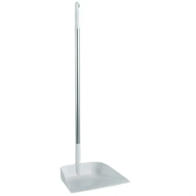 Afbeelding van Vikan Stofblikken met Lange Steel Hygiene Stofblik Rechtopstaande Aluminium 75cm Wit haaks 330mm