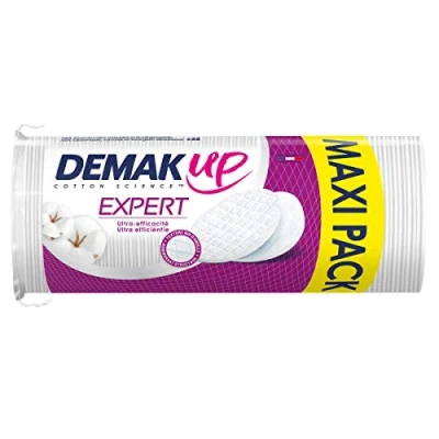 Afbeelding van Demak&#039;Up Expert Ovaal Make up Remover Katoen 4 verpakkingen van 68 wattenschijfjes