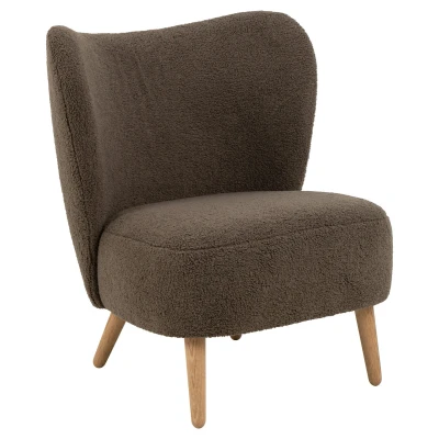 Afbeelding van Giga Living Fauteuil Ellie Stof Bruin Zithoogte 45cm