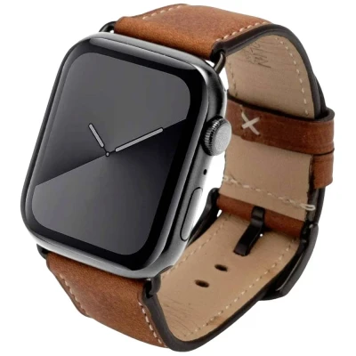 Afbeelding van JT Berlin Watchband Charlie Horlogeband 42 mm, 44 45 49 mm M Bruin, Zwart Watch Series 1, 2, 3, 4,