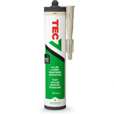 Image de TEC7 535906000 colle universelle beige RAL 1015 en cartouche (310 ml)