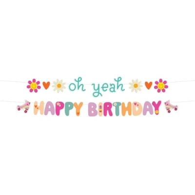 Afbeelding van Folat Letterslinger happy birthday boho girlz 1,5 meter (sandra)