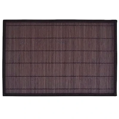 Image de vidaXL Napperons 6 pcs Bambou 30x45 cm Marron foncé
