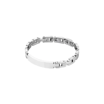 Afbeelding van Lotus style LS1578 2/1 armband zilverkleurig staal 21cm