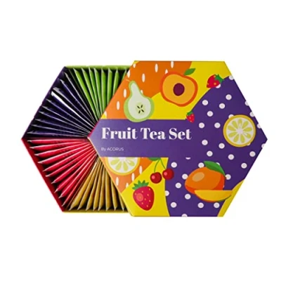Afbeelding van Luxe fruitthee met acorus 6 smaken (60 theezakjes)