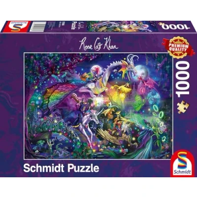 Afbeelding van Zomernachtszirkus: Roze Cat Khan puzzel 1.000 stukjes