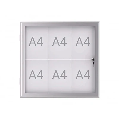 Afbeelding van Maul Wissellijst MAULexcite Voor papierformaat: 6 x DIN A4 Tegen regen beschermde buitenruimte 6653608 Aluminium Zilver 1 stuk(s)