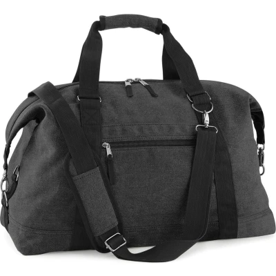 Afbeelding van Bagbase Vintage Canvas Weekender Zwart 30 Liter