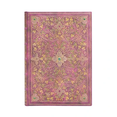 Afbeelding van Paperblanks Agenda 12 maanden 2025 met diamantpatroon, midi, dagoverzicht, sluiting elastiek