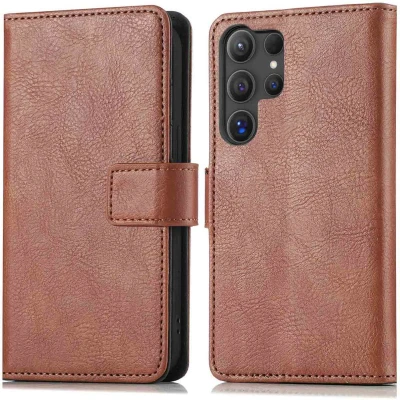 Afbeelding van imoshion Hoesje Geschikt voor Samsung Galaxy S25 Ultra Met Pasjeshouder Luxe Bookcase Bruin