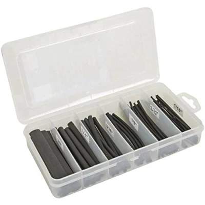 Afbeelding van Set Thermische Krimpkousen Zwart 10Cm 170 St. In Opbergdoos