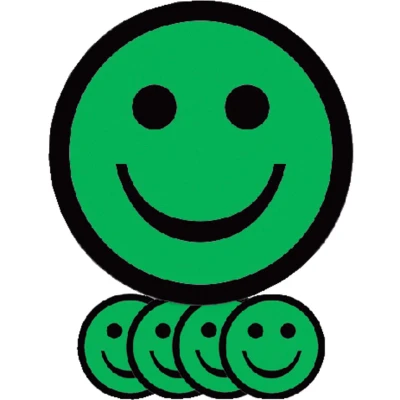 Afbeelding van Magneet smiley 75mm emotie blij groen