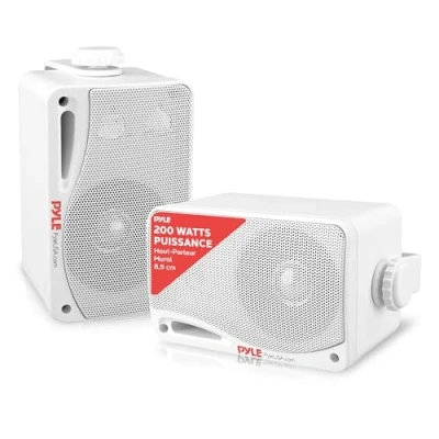 Afbeelding van Pyle PDWR42WBT waterbestendige Bluetooth luidspreker binnen+buiten 3 Wegs passief+actief Duo plafondsysteem Wit