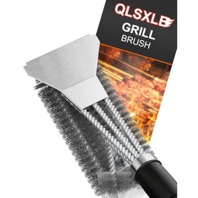 Afbeelding van QLSXLB Roestvrijstalen reinigingsborstel voor gasbarbecue, houtskool en elektrische barbecue