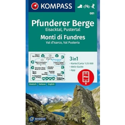 Afbeelding van KOMPASS WK 081 Wandelkaart Pfunderer Berge/Monti di Fundres 1:25.000