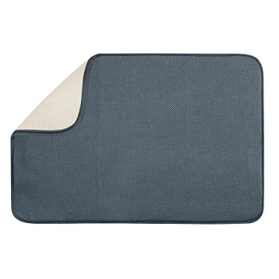 Afbeelding van InterDesign iDry droogmat, extra groot afdruiprek van polyester, dunne gootsteenmat voor sneldrogend, tin/ivoor