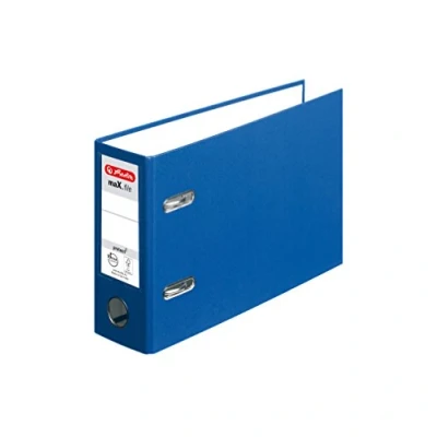 Image de Herlitz classeur, largeur de dos 75 mm, format oblong a5,bleu, classeur en plastique, film pp transparent, miroir intéri